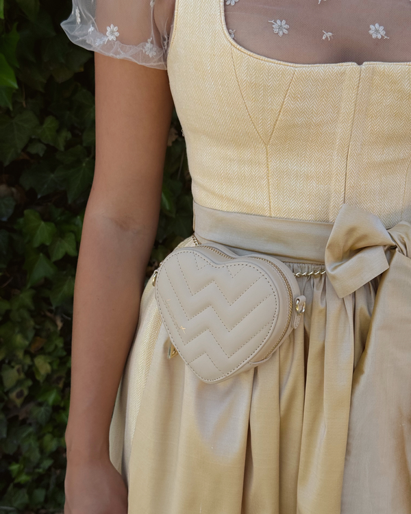 Mini Heart Bag Nude