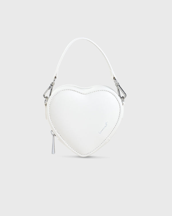 Mini Heart Bag Coconut Silver