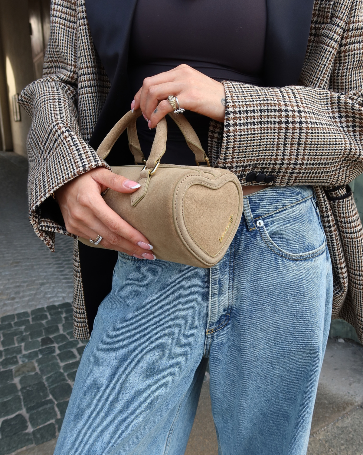 Barrel Heart Bag Camel