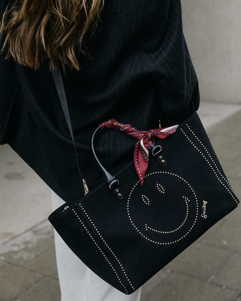 Big Tote Bag Smiley® Denim Black