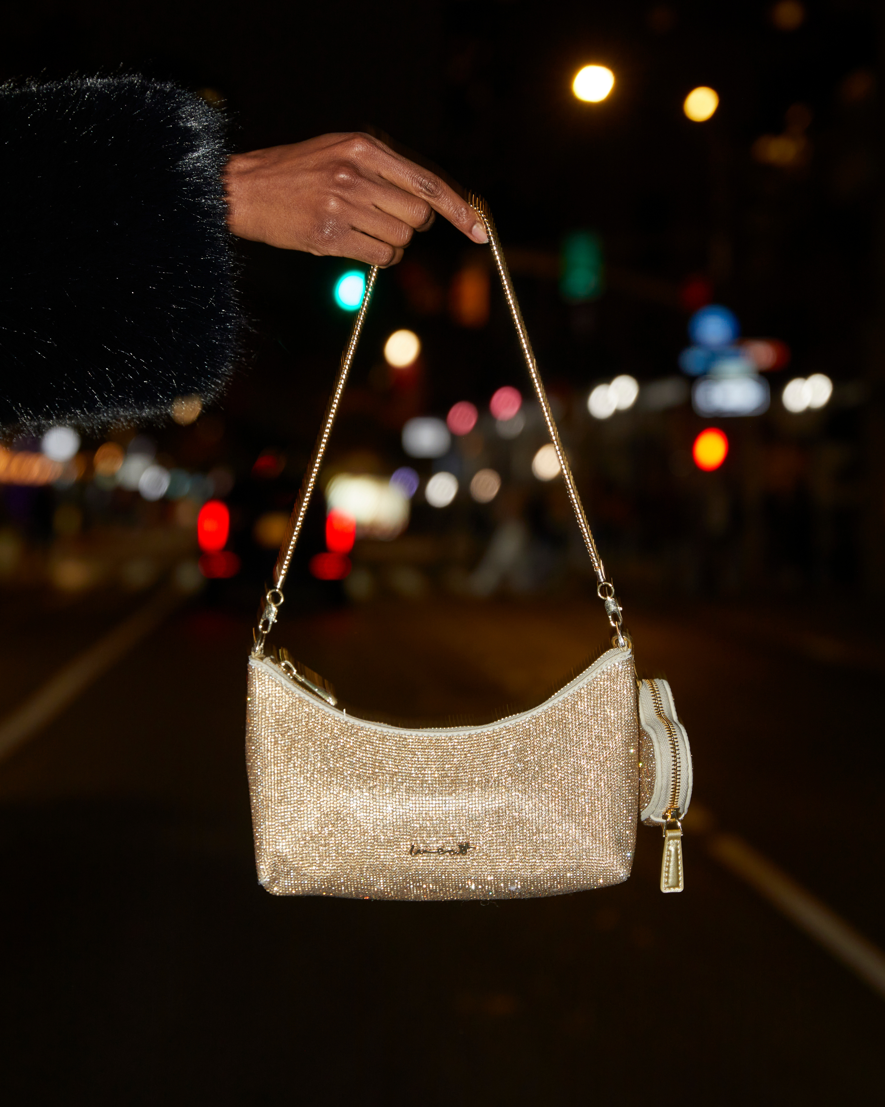 Baguette Bag Crystal Champagne