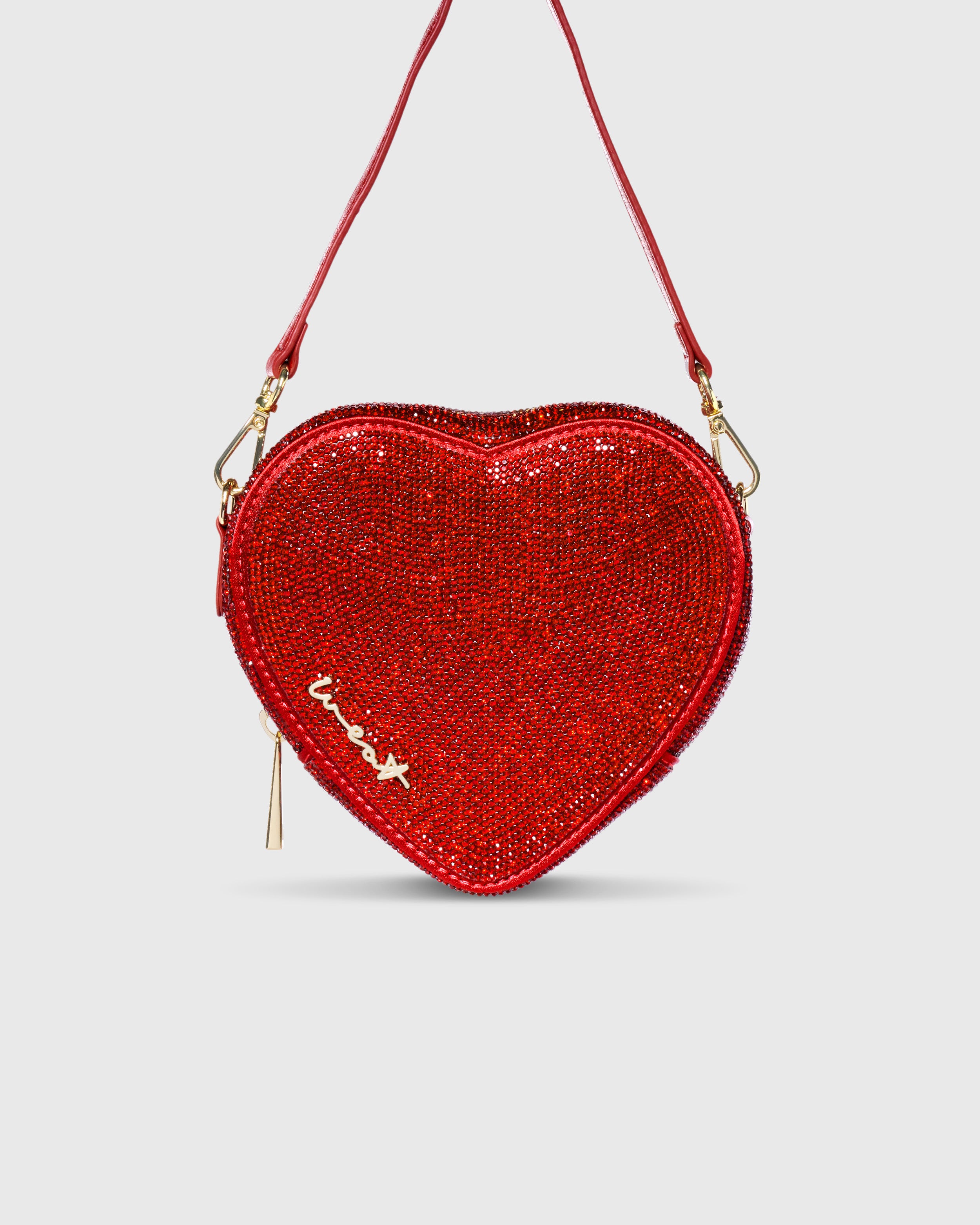Midi Heart Bag Crystal Cherry