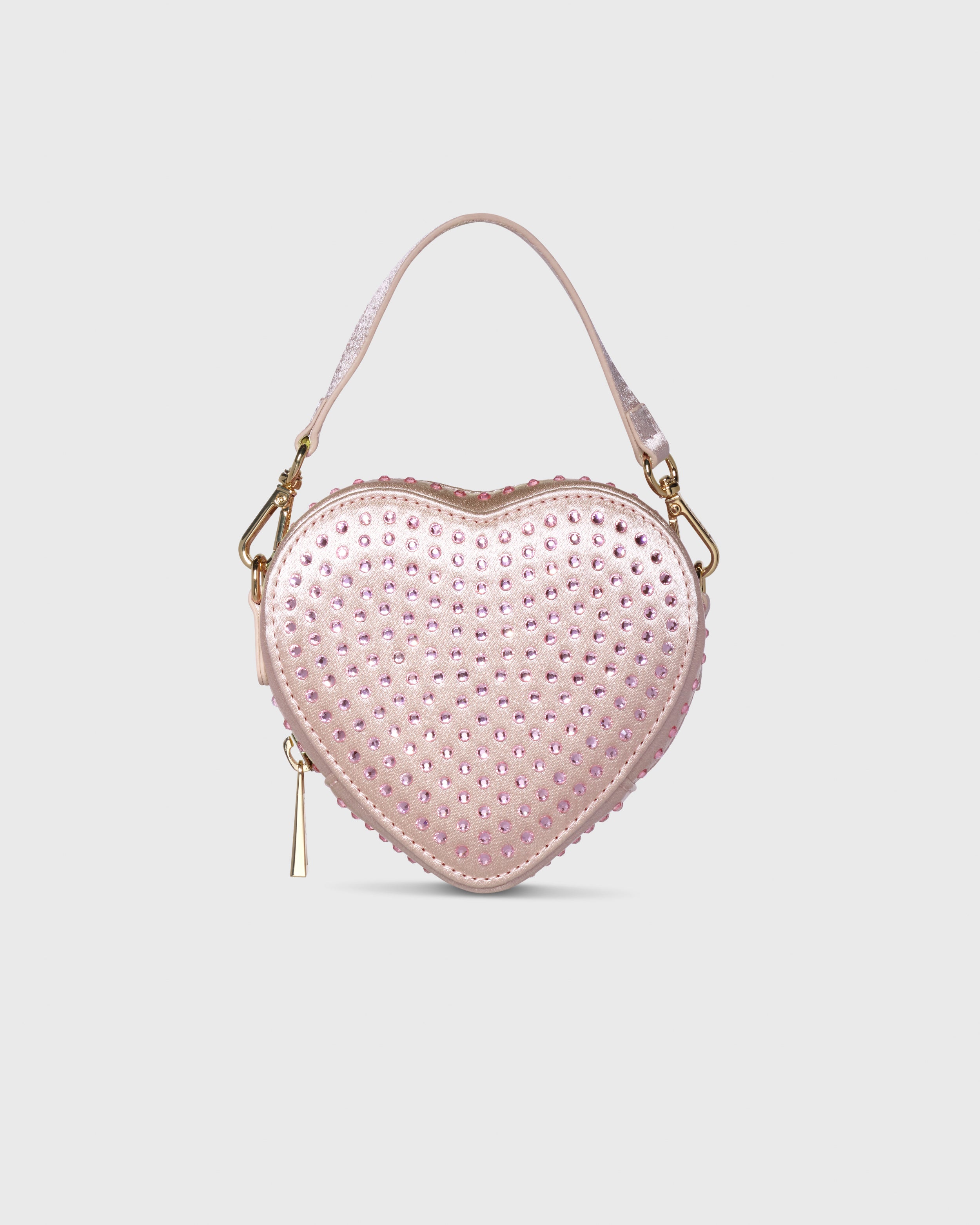Mini Heart Bag Pink Crystal