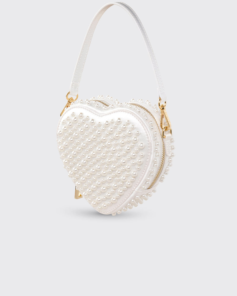 Midi Heart Bag Pearl