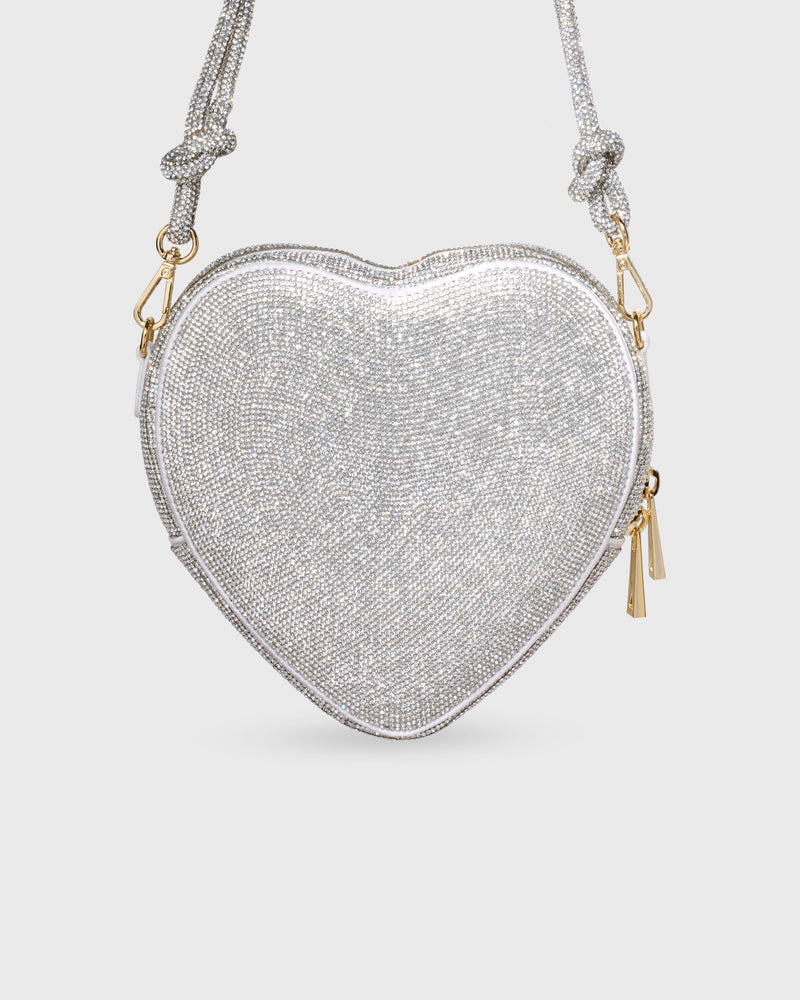 Big Heart Bag Crystal with Knot Strap