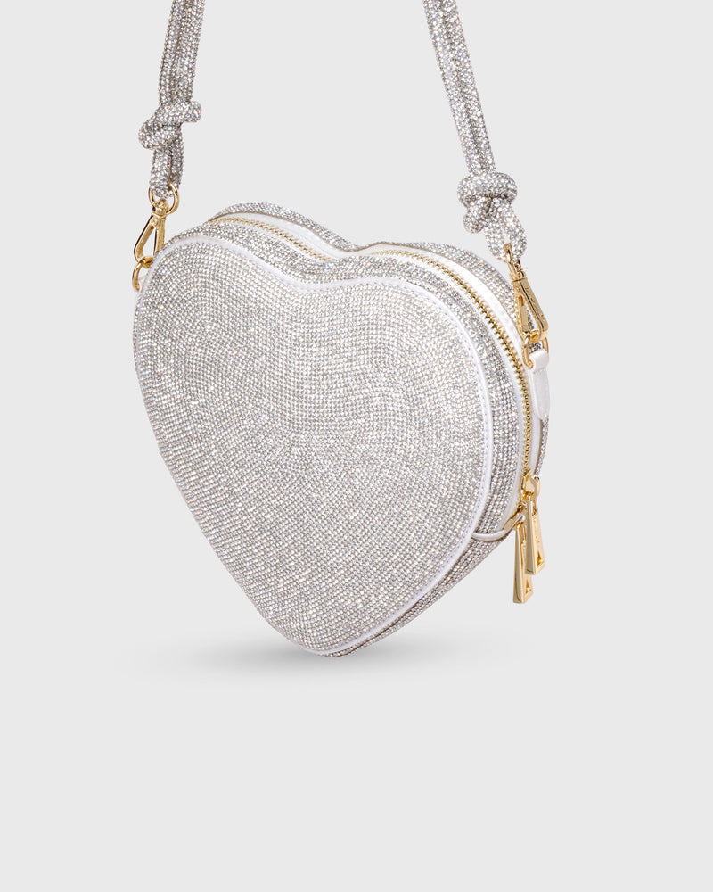 Big Heart Bag Crystal with Knot Strap