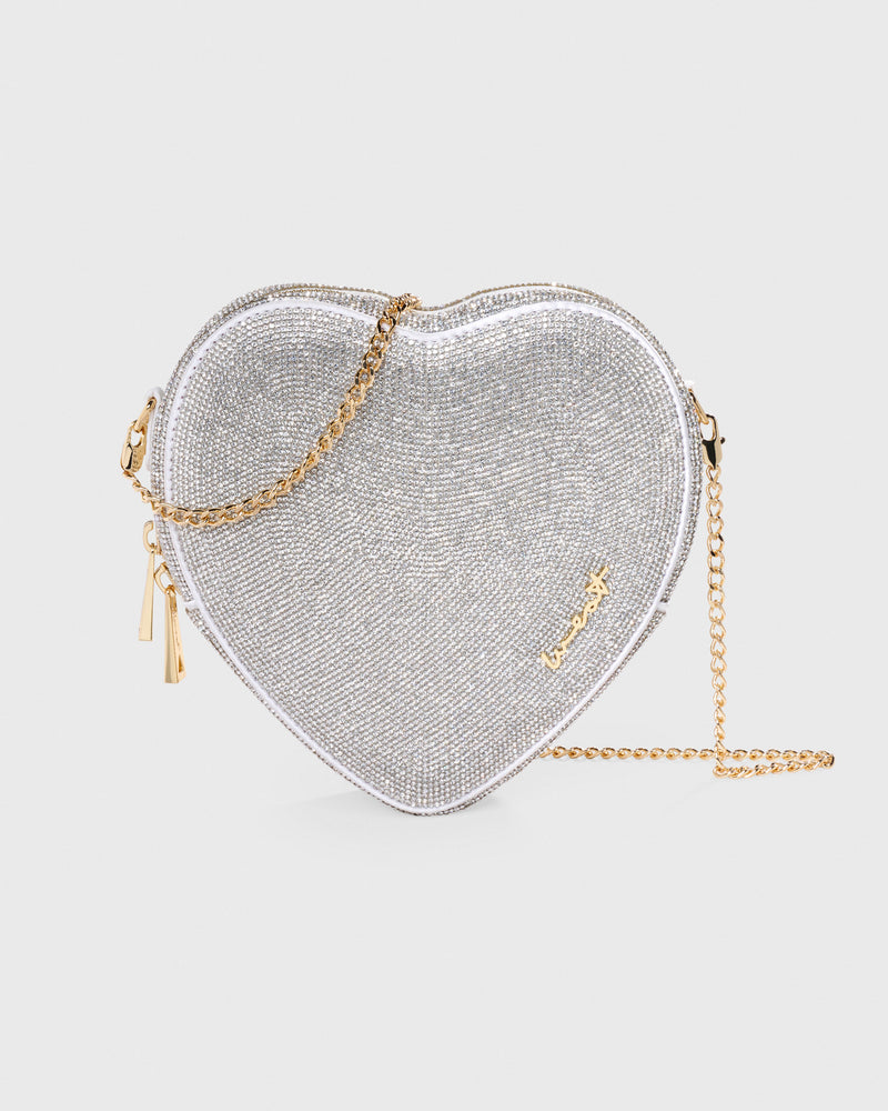 Big Heart Bag Crystal with Knot Strap