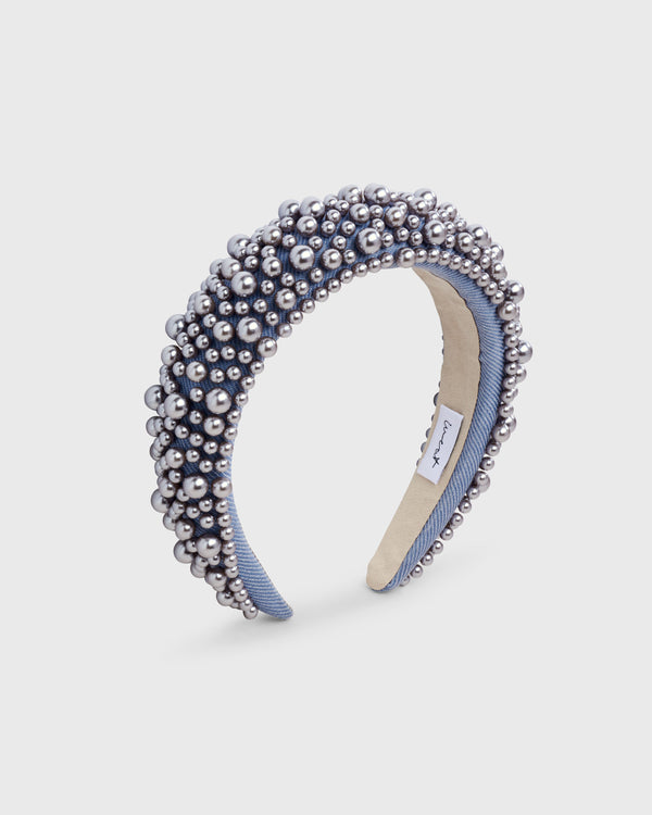 Headband Pearl Dusty Sky