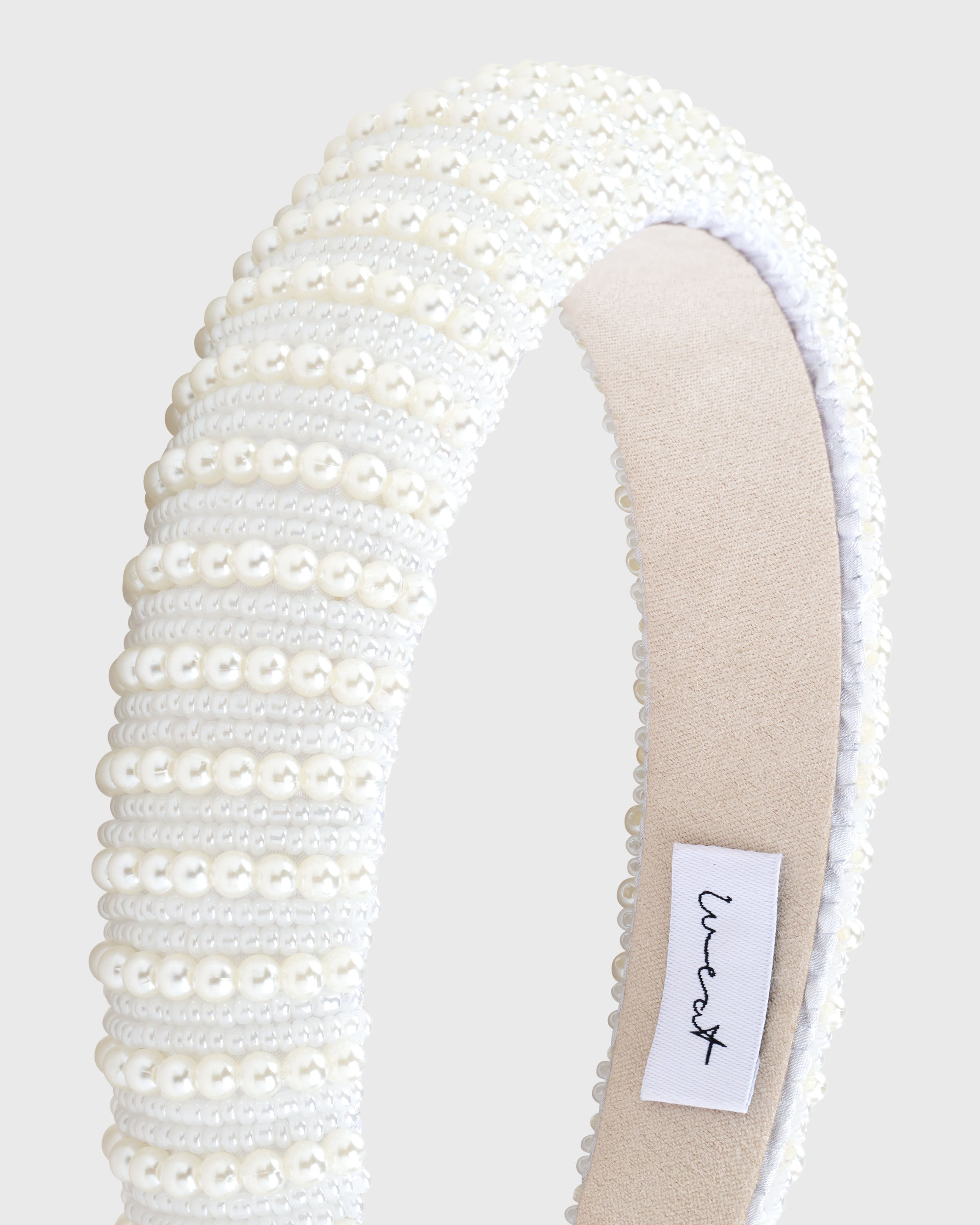 Headband White Small Pearl
