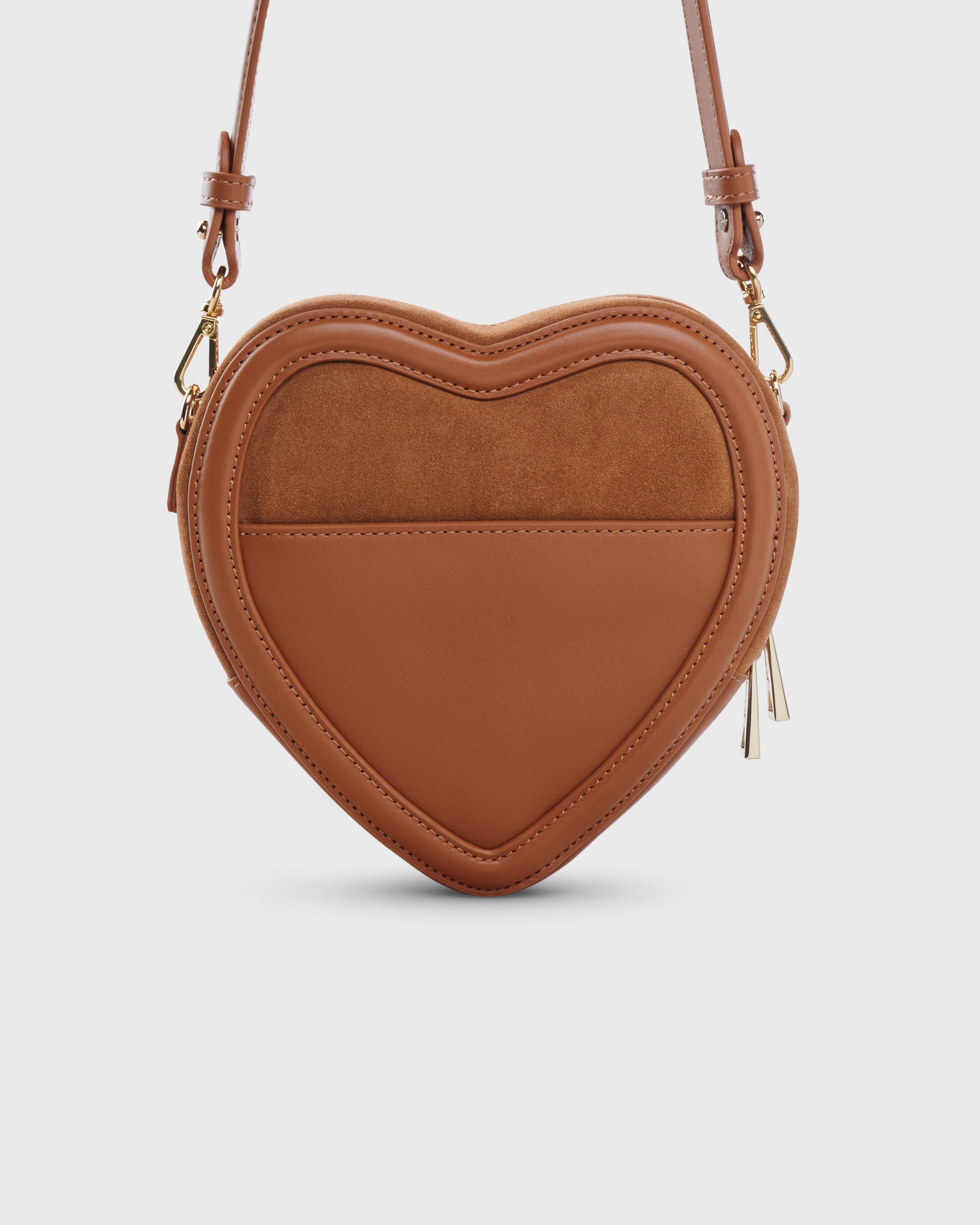 Big Heart Bag Suede Caramel