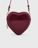 Big Heart Bag Suede Merlot