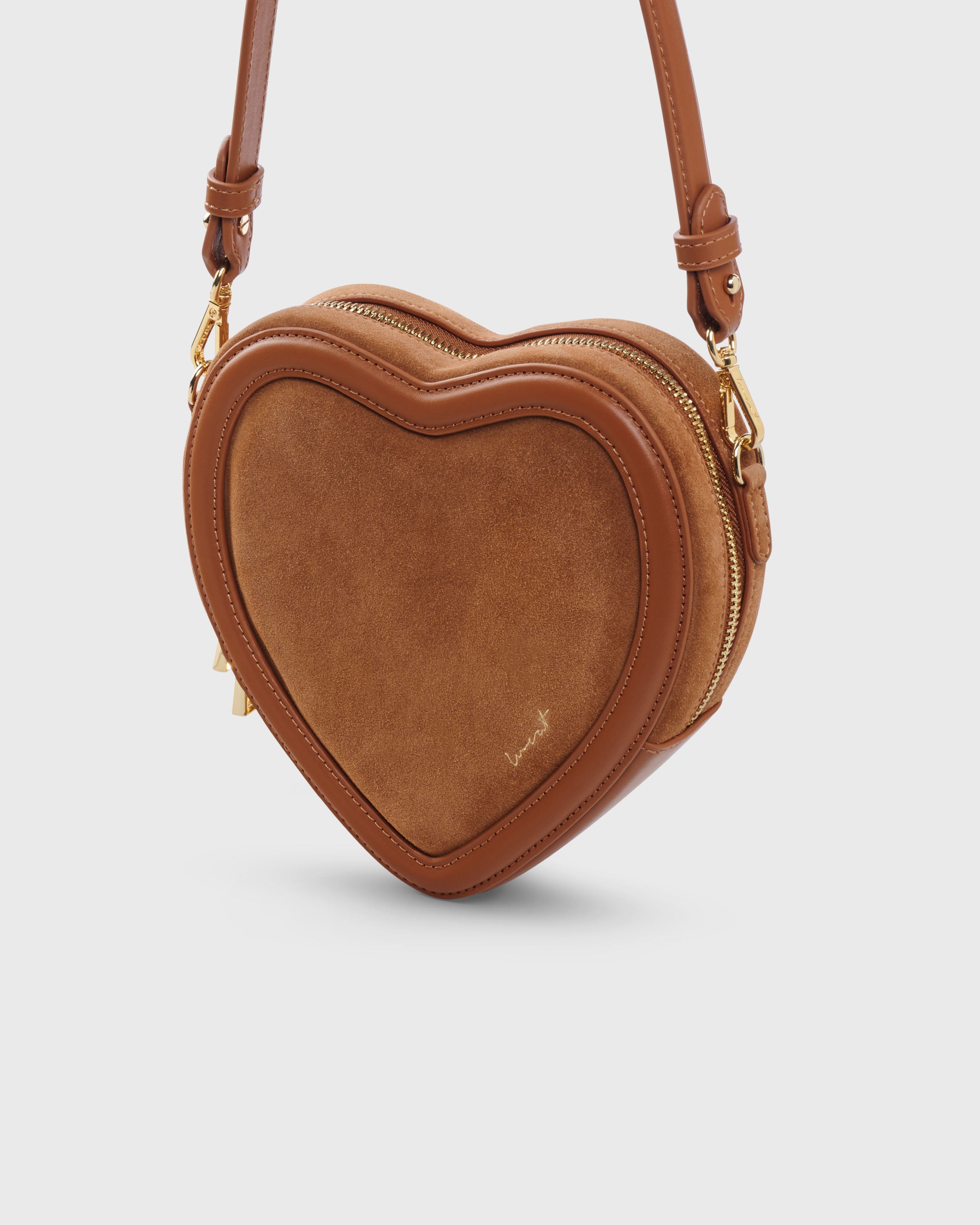 Big Heart Bag Suede Caramel