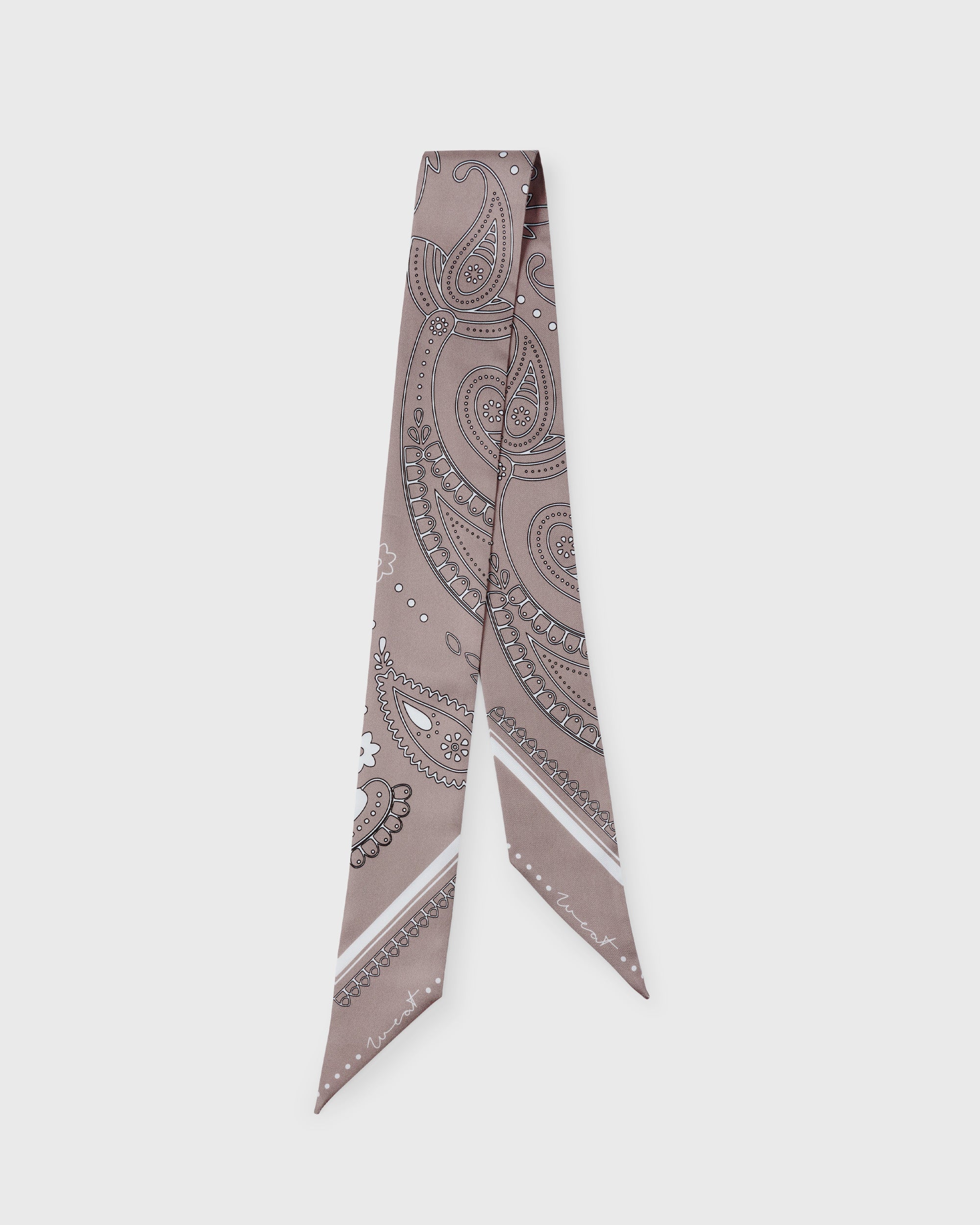 Twilly Silk Paisley Taupe