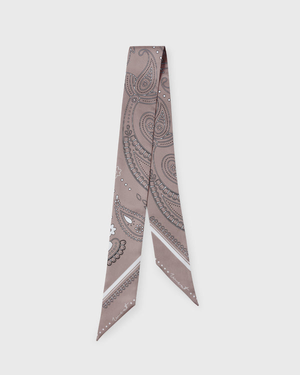 Twilly Silk Paisley Taupe