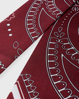 Twilly Silk Paisley Burgundy
