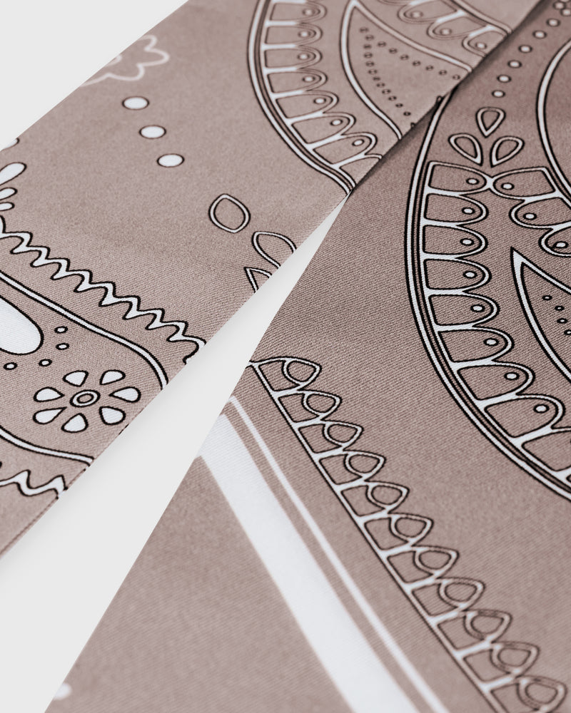 Twilly Silk Paisley Taupe