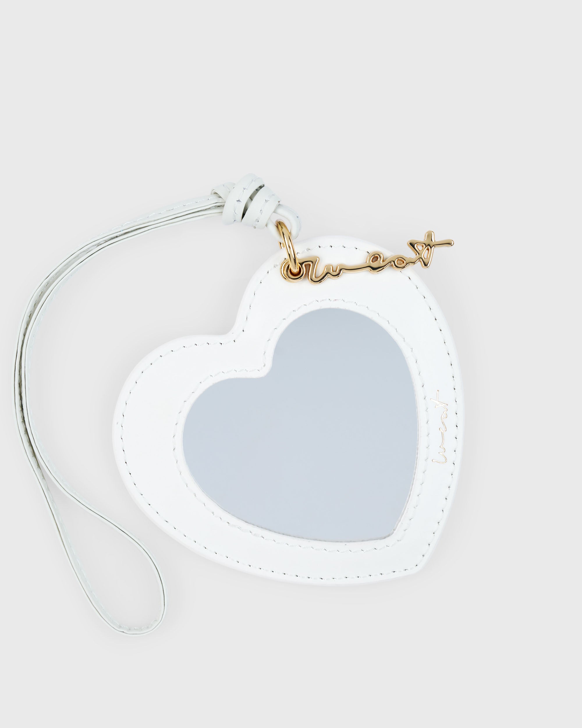 Heart Mirror Charm White