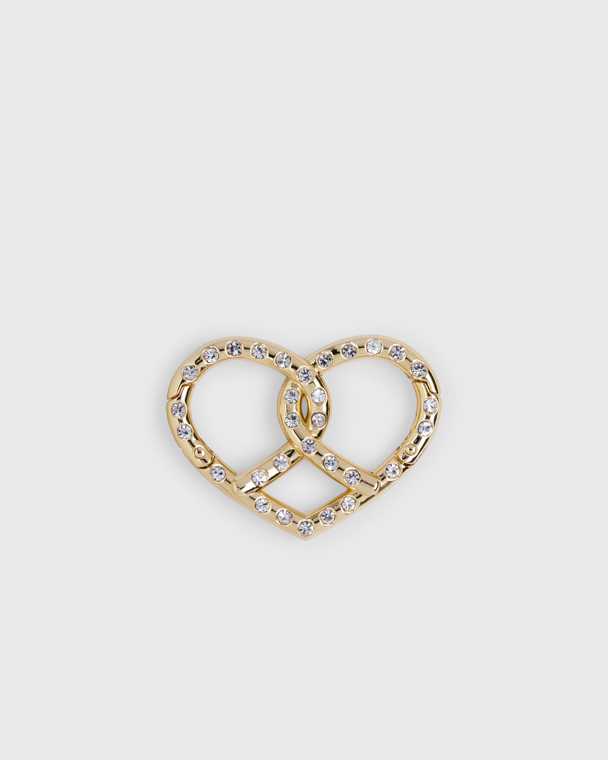 Pretzel Carabiner Crystal - Gold