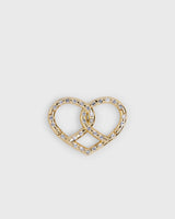 Pretzel Carabiner Crystal - Gold