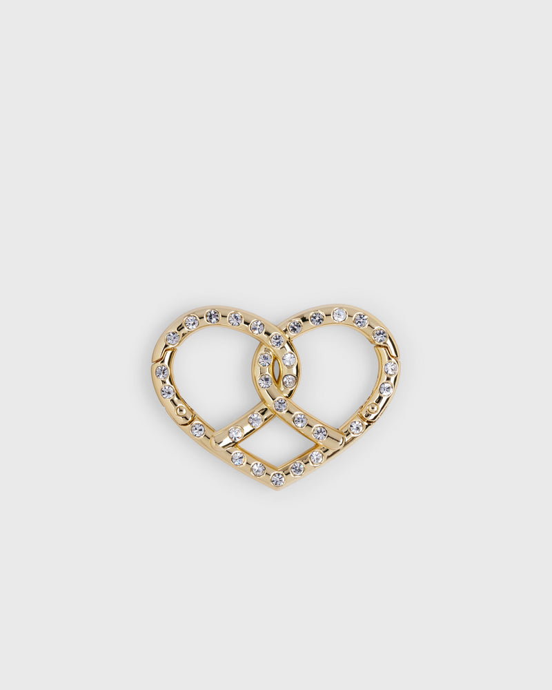 Pretzel Carabiner Crystal - Gold