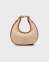 Halfmoon Bag Raffia Caramel