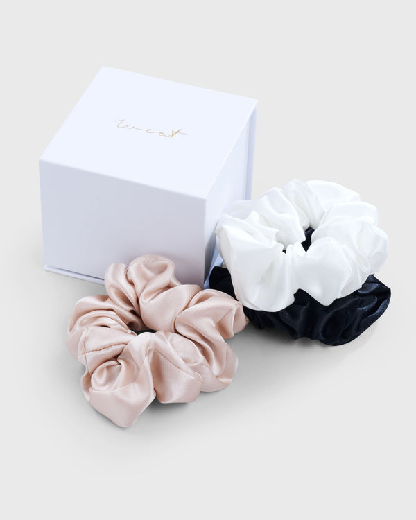 XL Scrunchie Set Silk Black