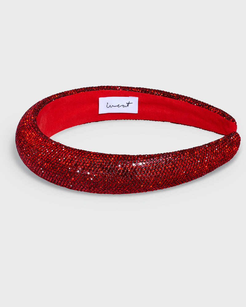 Headband Crystal Grande Red