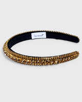 Headband Beaded Gold Slim