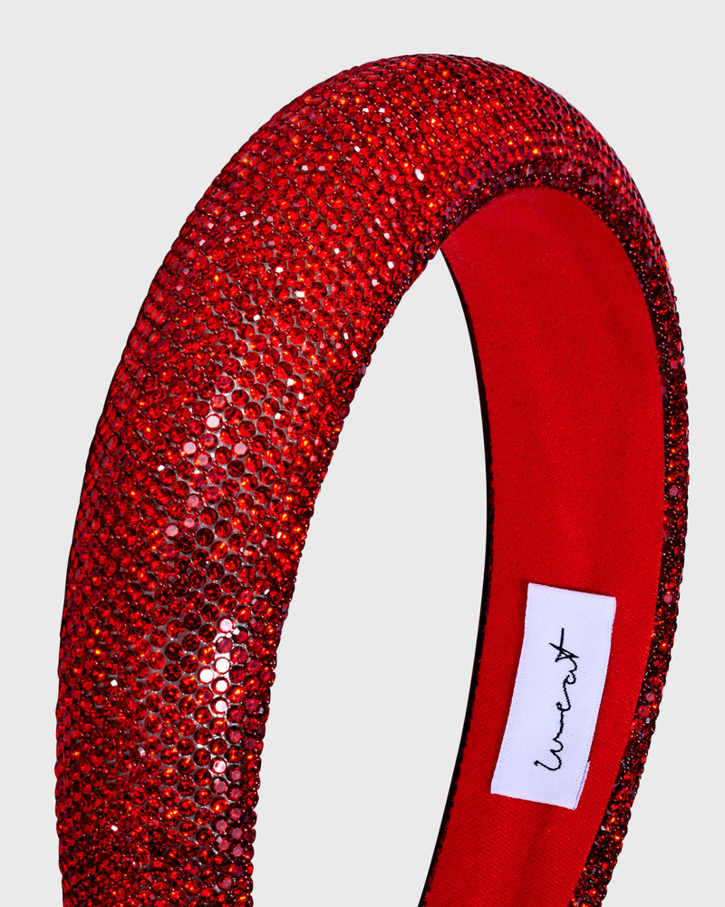 Headband Crystal Grande Red