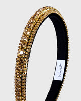 Headband Beaded Gold Slim