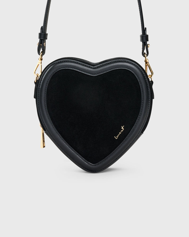 PREORDER | Big Heart Bag Suede Black
