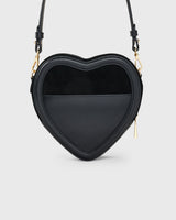 PREORDER | Big Heart Bag Suede Black
