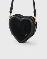 PREORDER | Big Heart Bag Suede Black