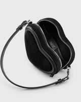PREORDER | Big Heart Bag Suede Black - Silver