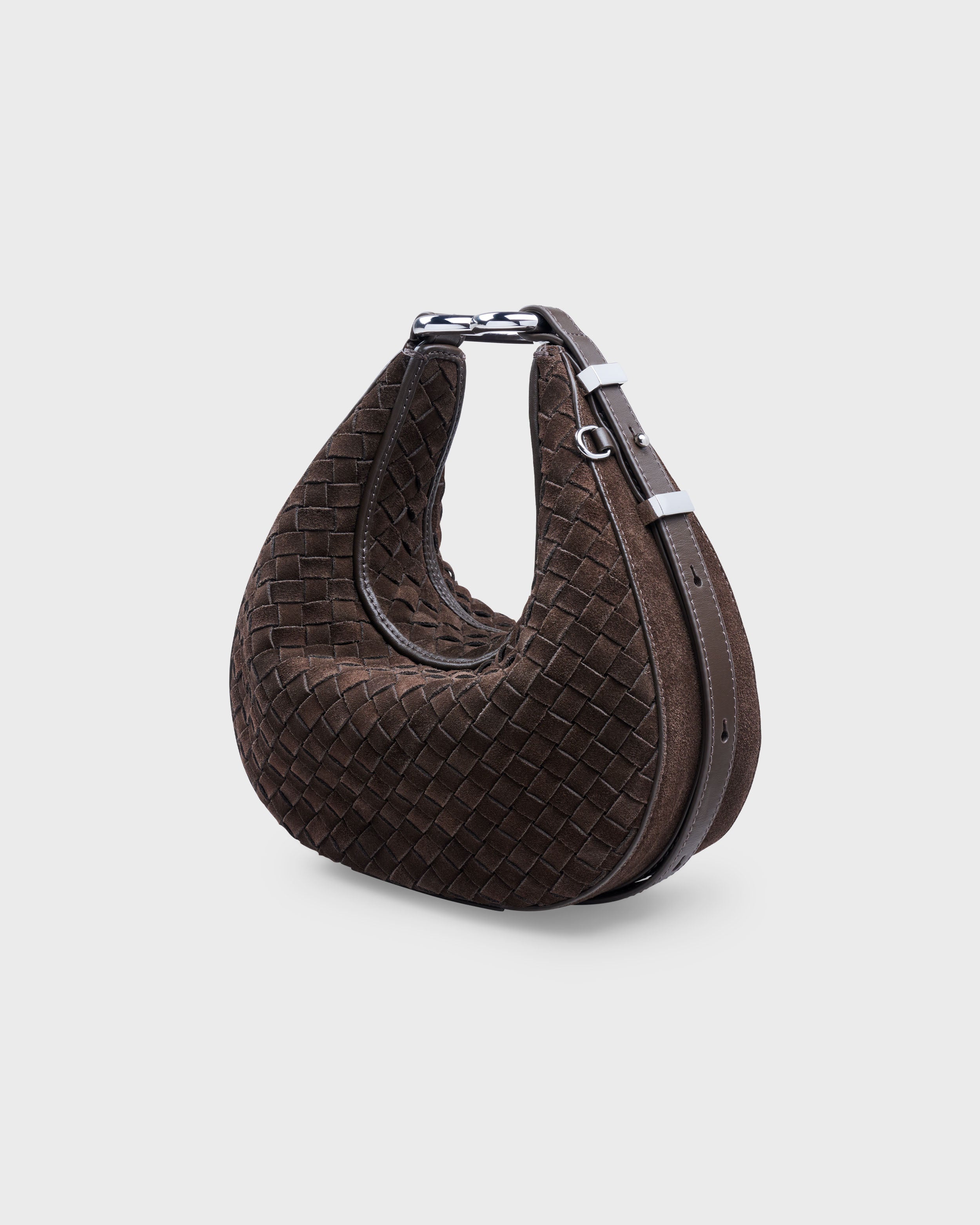 Halfmoon Bag Braided Chocolate