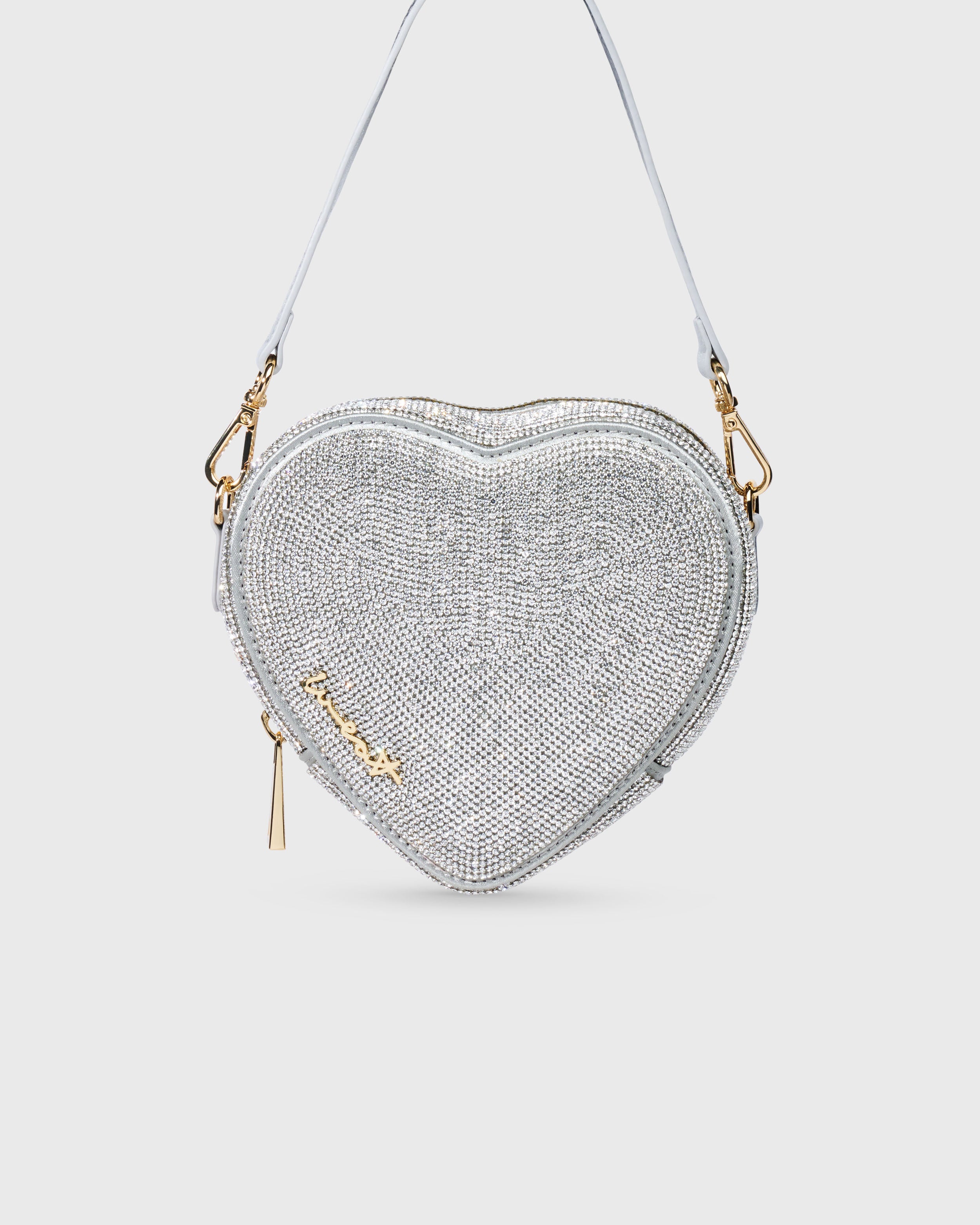 ✨極美品✨ crystal heart clutch パーティーバッグ Judith Leiber Gold Heart Clutch