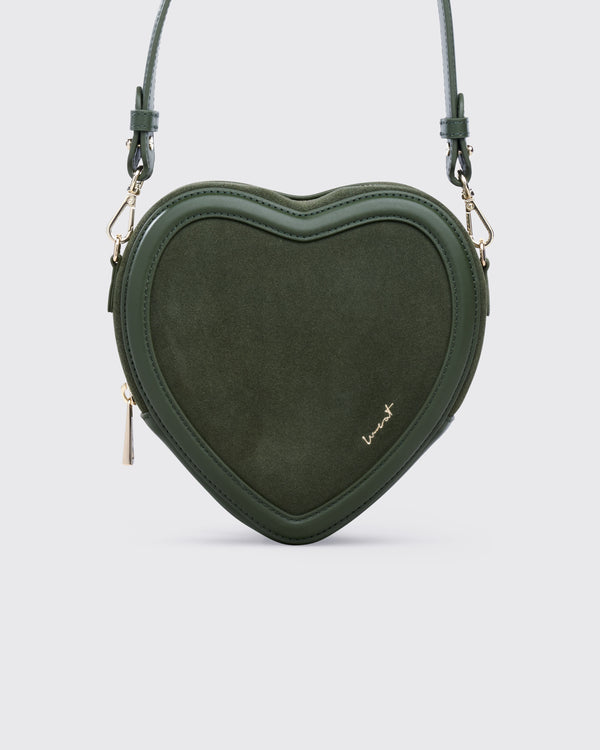 Big Heart Bag Suede Olive