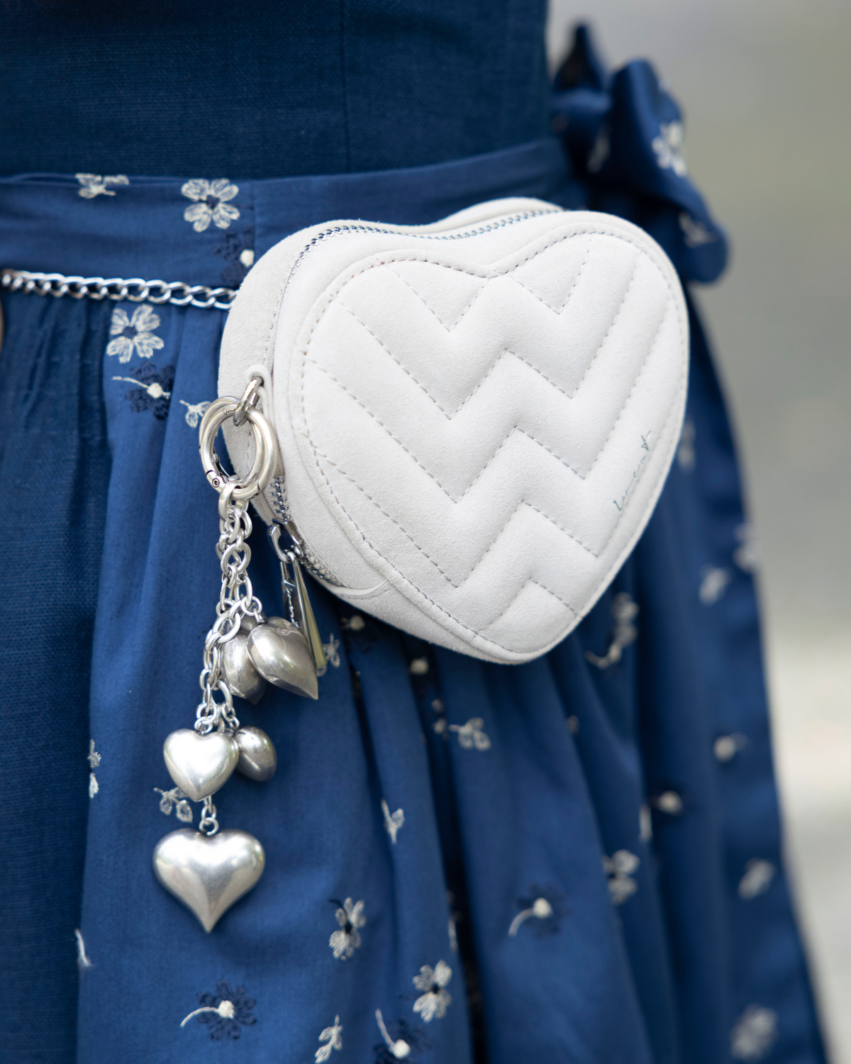 Charivari Heart Short Silver Antique