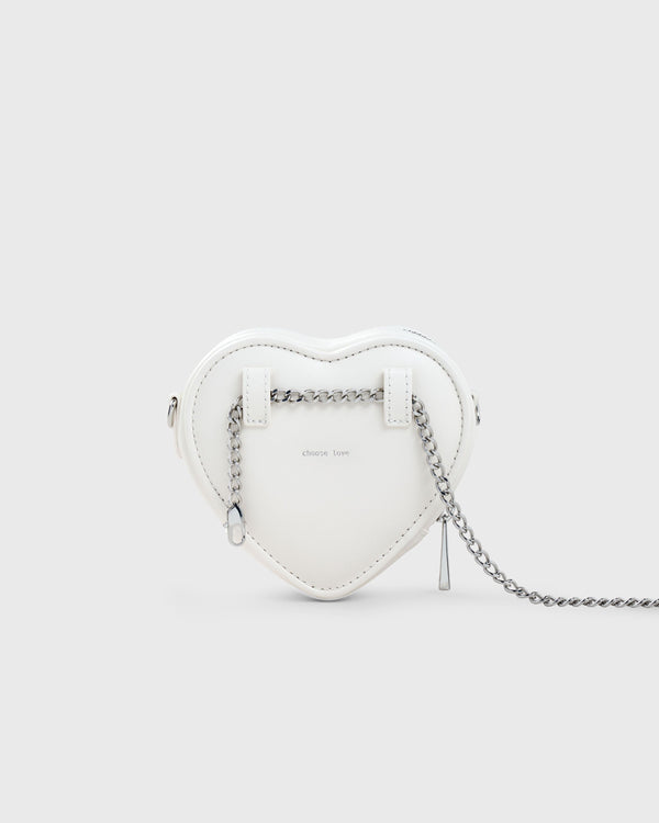 Mini Heart Bag Coconut Silver