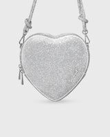Big Heart Bag Crystal Silver