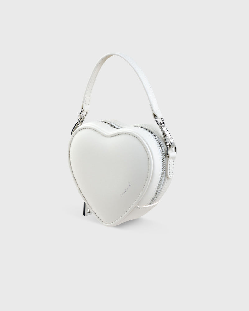 Mini Heart Bag Coconut Silver