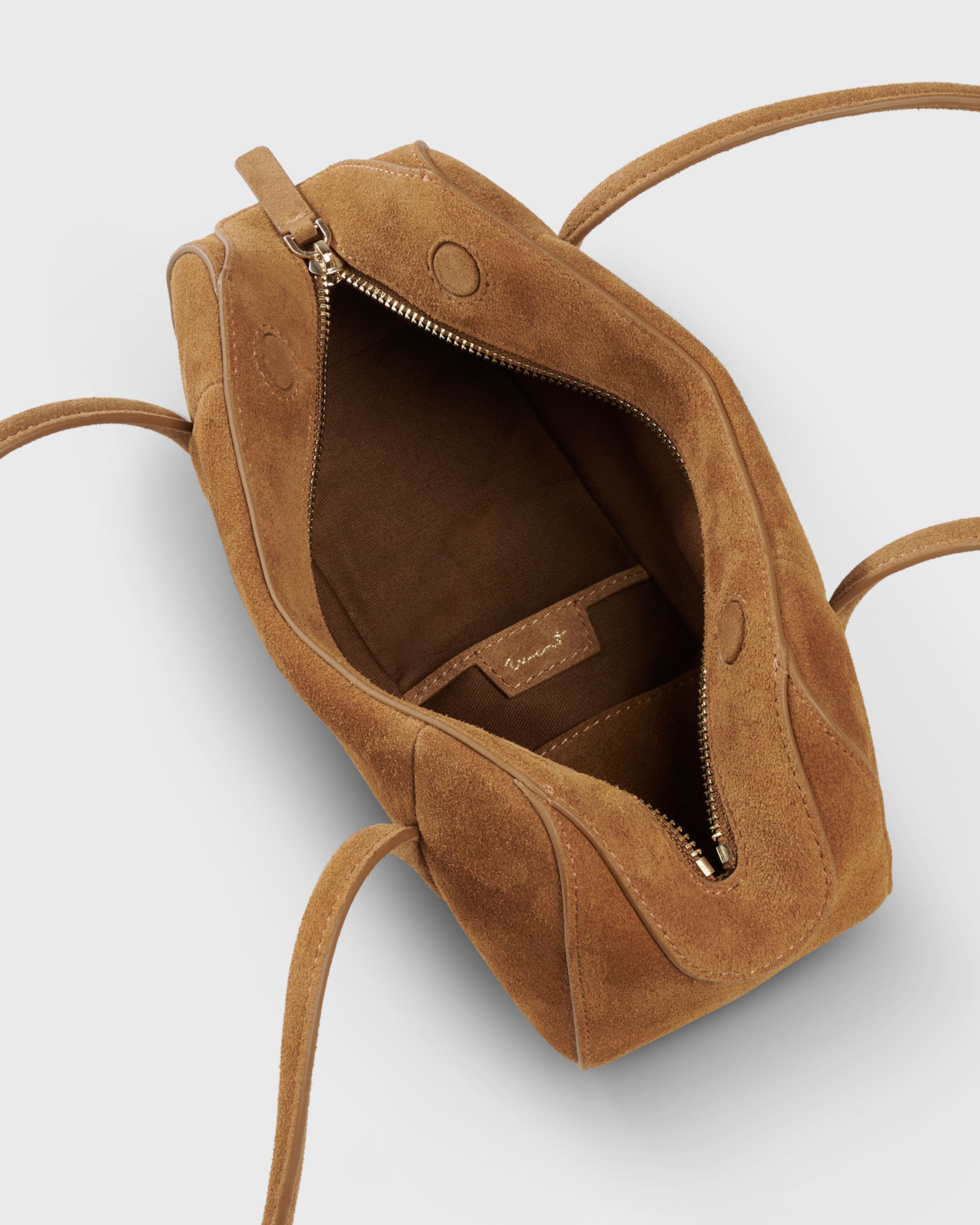 East-West Bag Suede Mocha