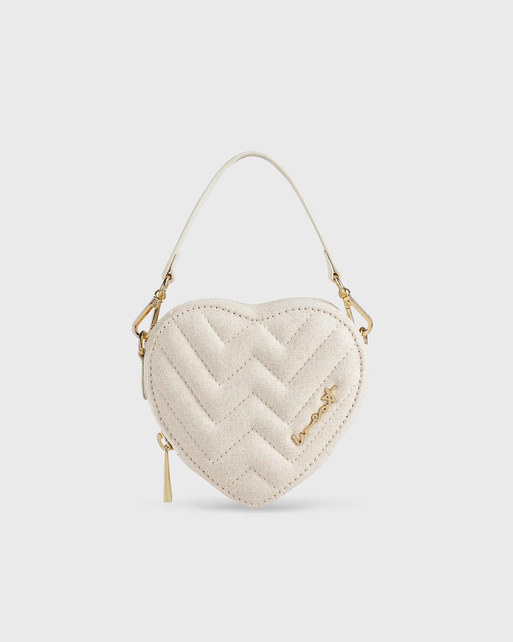 Mini Heart Bag Linen