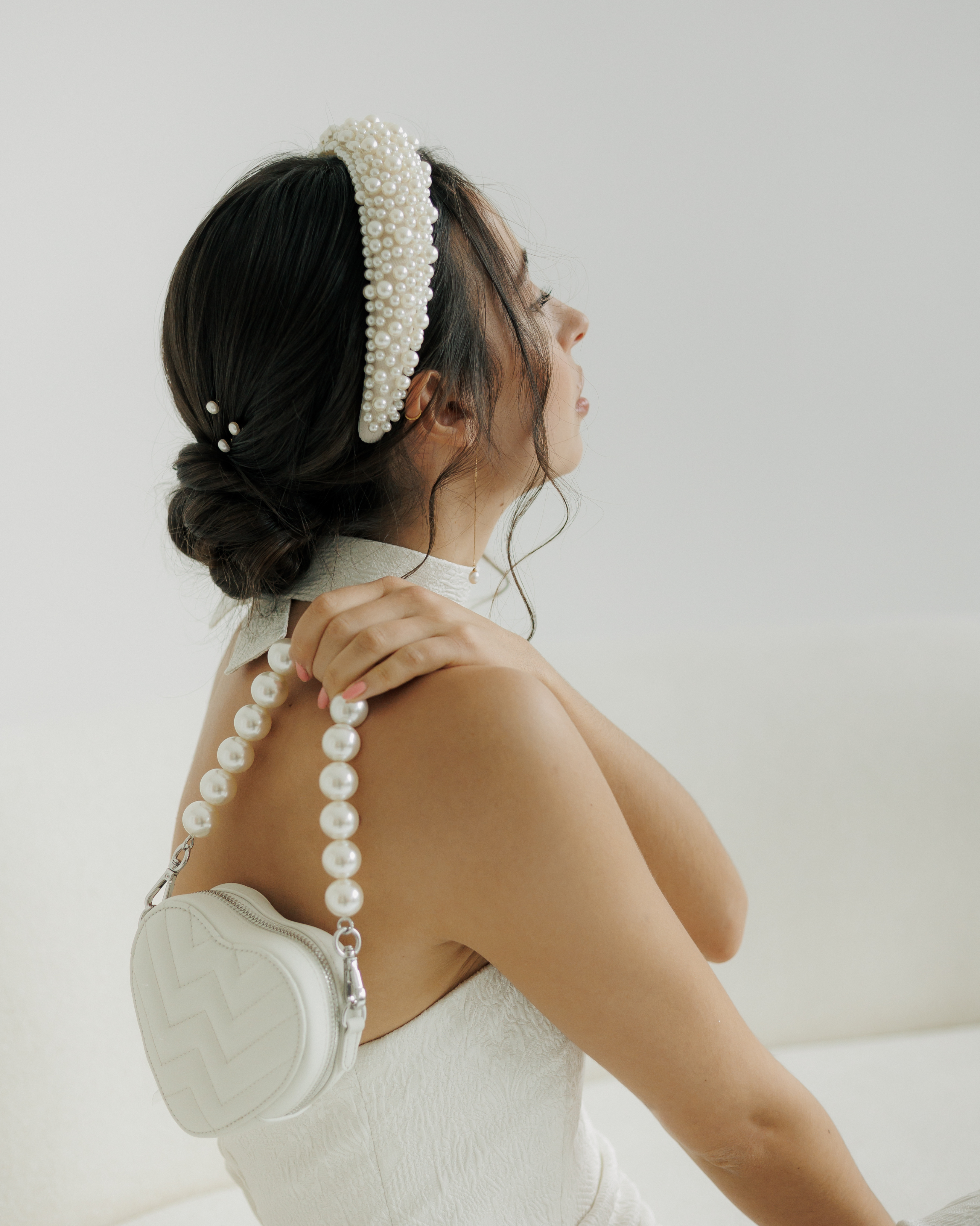 Headband White Pearl