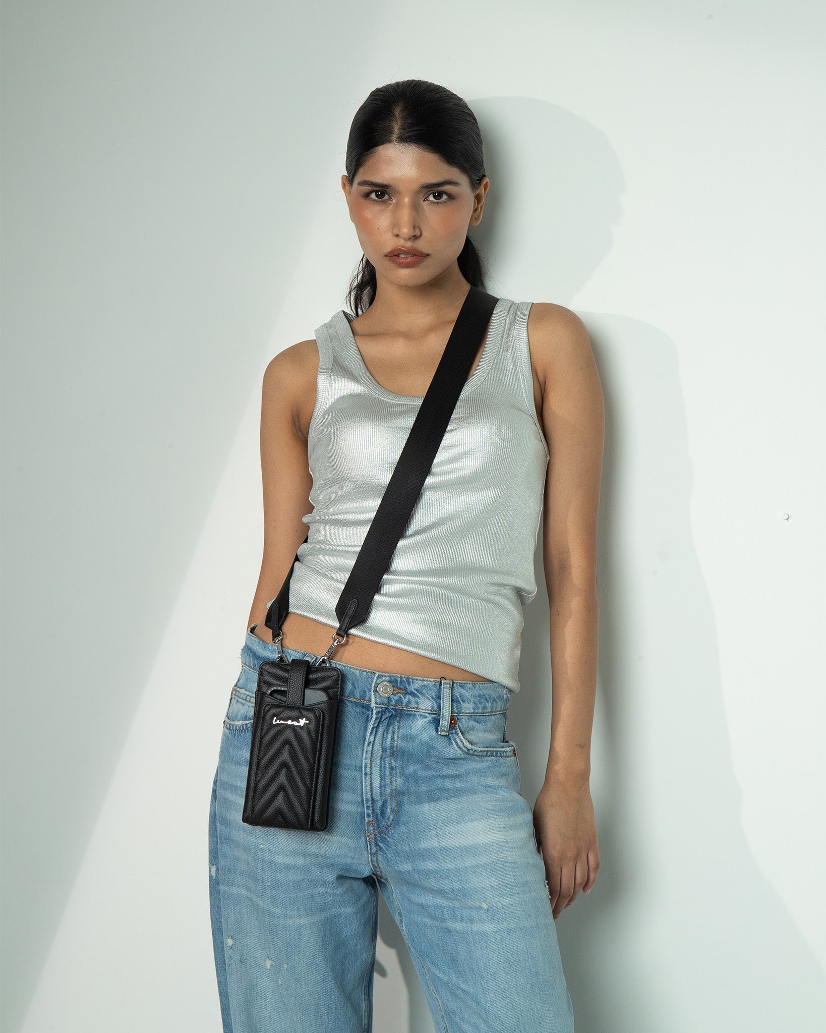 Phone Wallet Black Silver