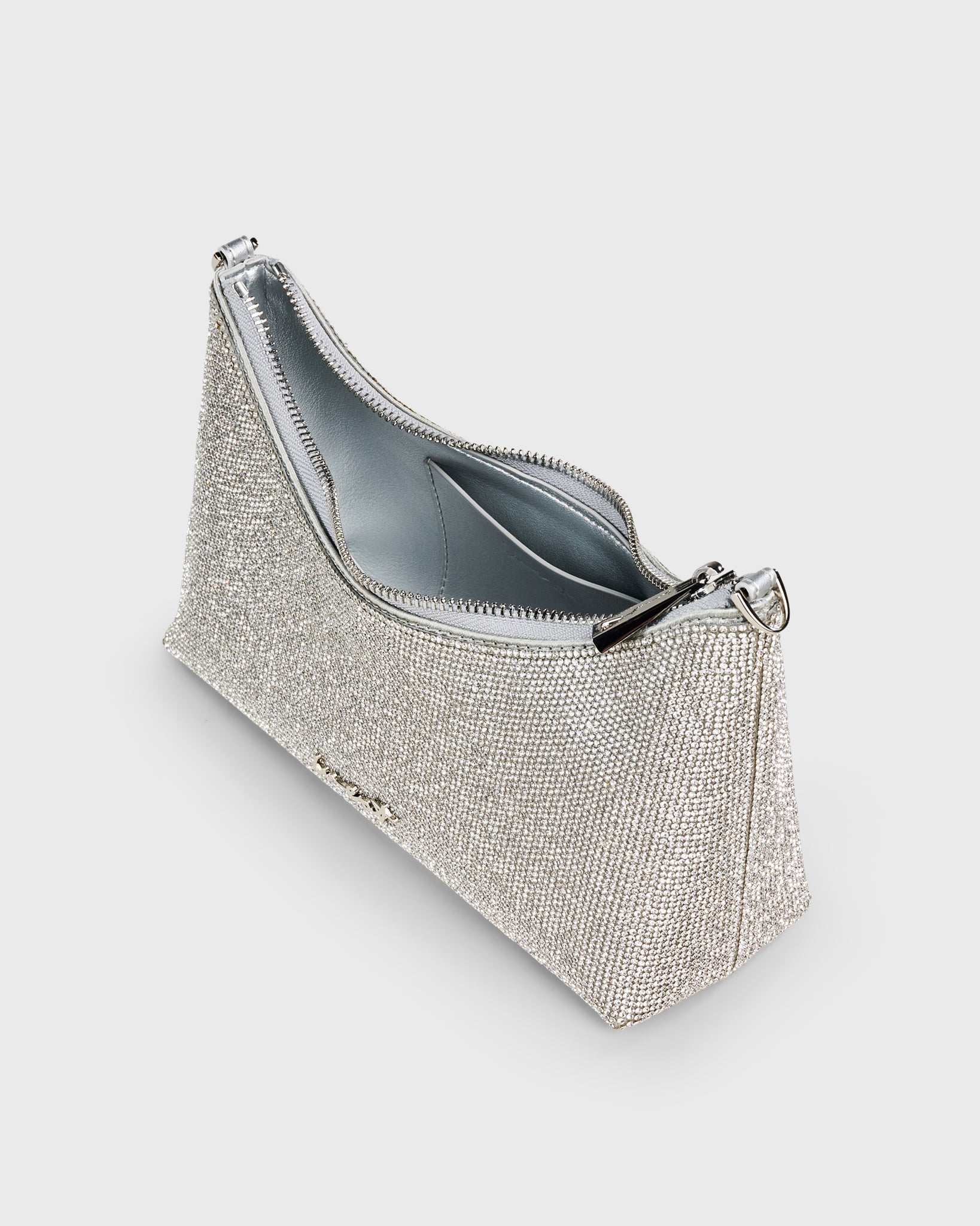 Baguette Bag Crystal Silver