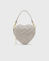 Mini Heart Bag Suede Taupe