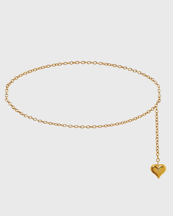 Gold Heart Chain Belt