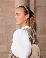 Headband Beaded Gold Slim
