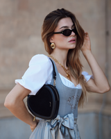 PREORDER | Big Heart Bag Suede Black